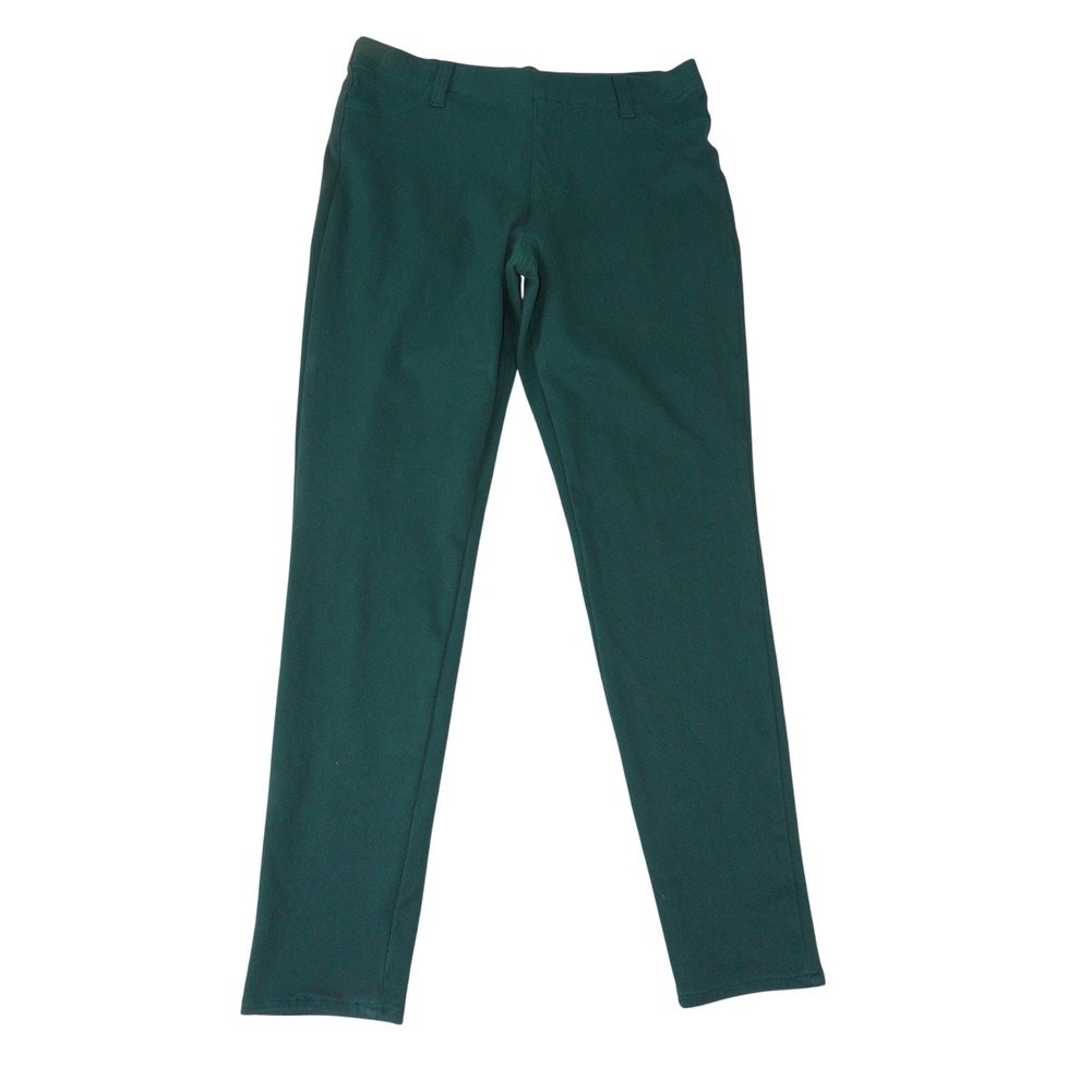 Faded Glory Womens Hunter Green Pull On Jeggings Size L 12-14 Stretch Slim Pants